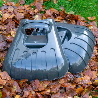 Dark Grey Large Leaf Grabber Scoops for Garden Cleaning
