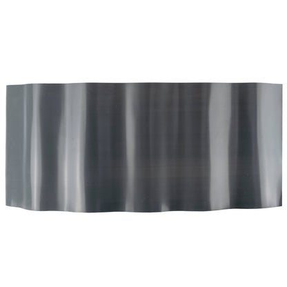 Grey Plastic Wave‑Pattern Lawn Edging Strip – 10cm × 9m