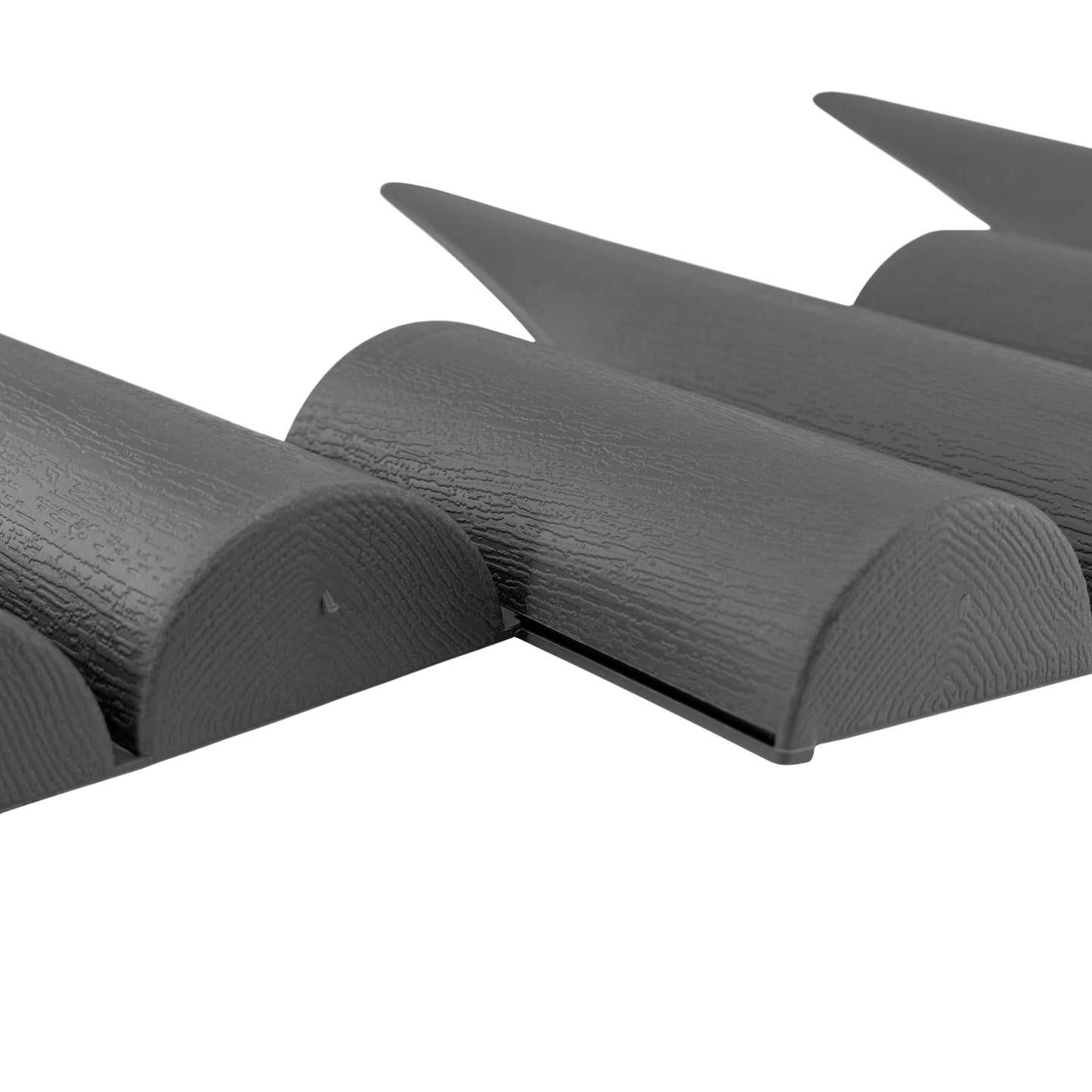 Grey Plastic Palisade Lawn Border with Wood Effect 2.5m