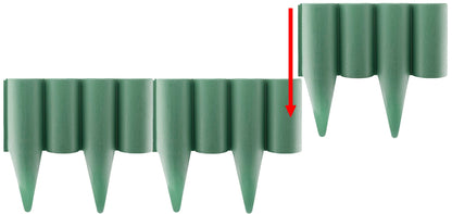 Green Plastic Palisade Lawn Border with Wood Effect 2.5m