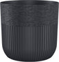 Luca Decorative Pot 140mm – Deep Black, No Drainage Hole