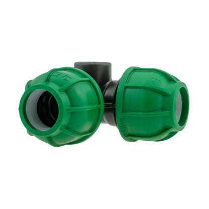 25mm MDPE Elbow-Tee Connector with ½" BSP Female
