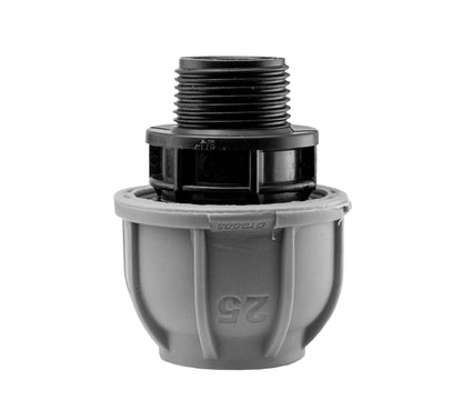20mm MDPE Wall Flange Set Including Lever Valve and 25mm MDPE Connection