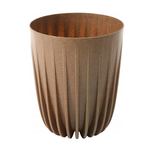 Mira Decorative Pot 145mm – Eco Wood, No Drainage Hole