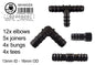 HOZ25 1/2” Barb Hose Connectors Mix
