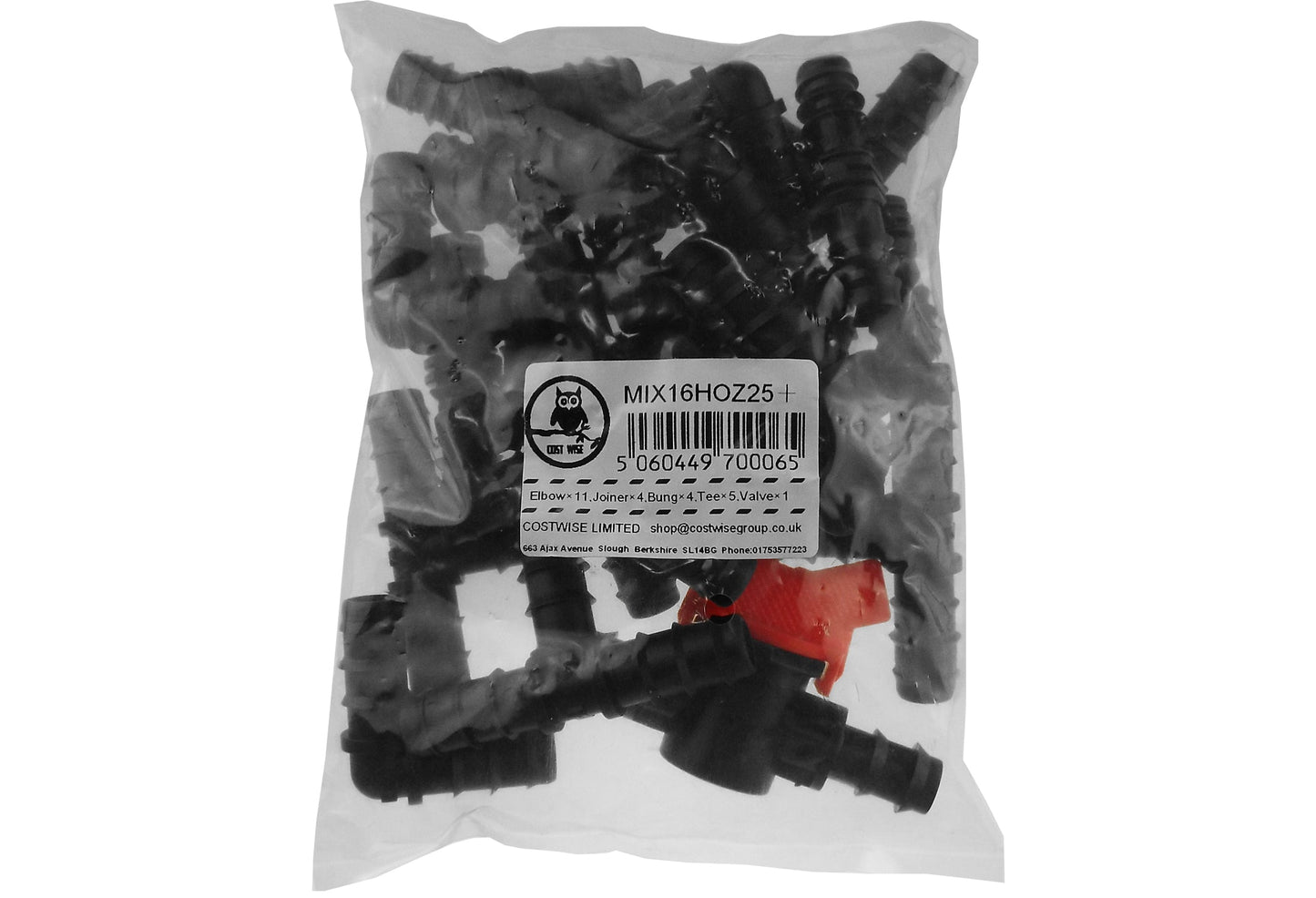 HOZ25+ 1/2” Barb Hose Connectors Mix