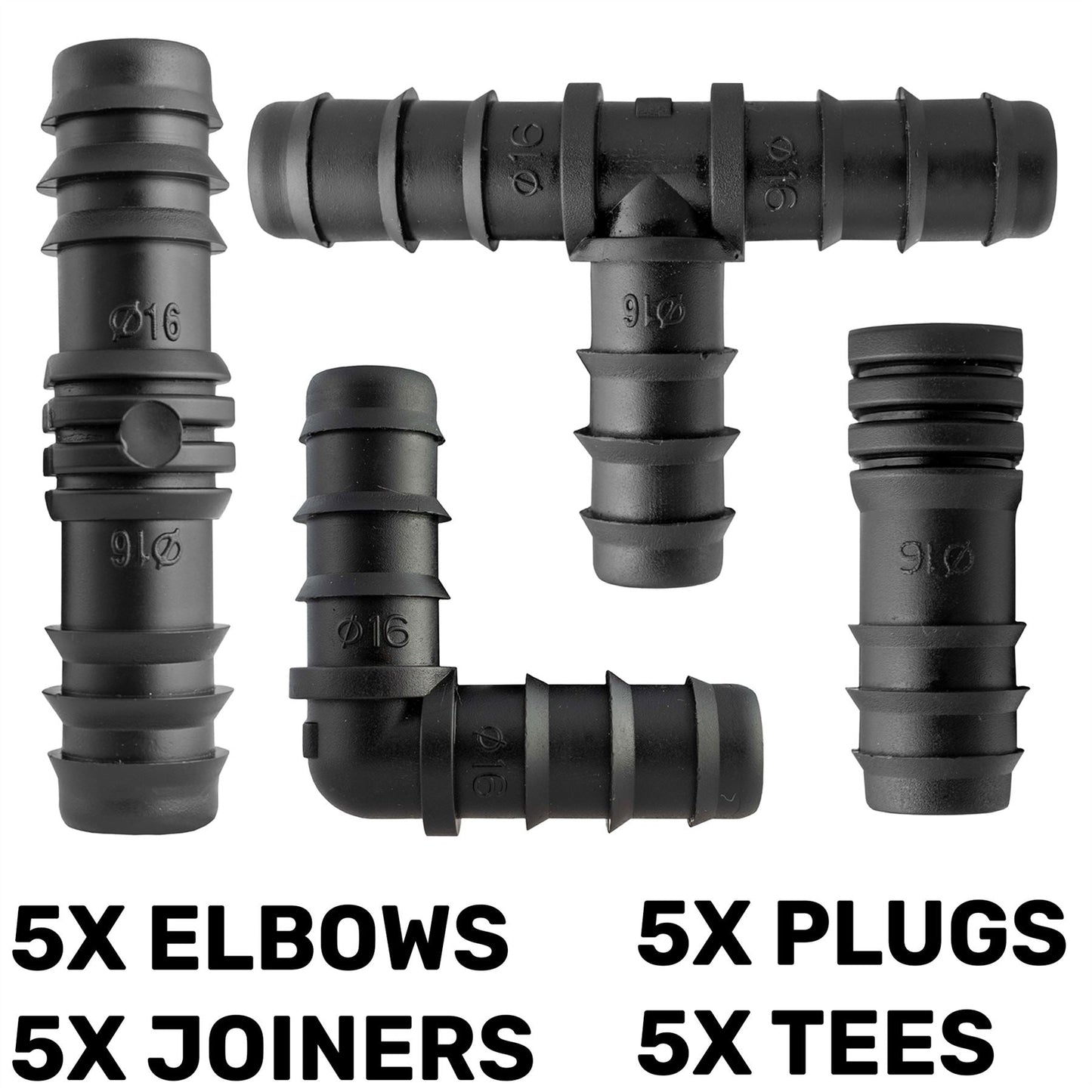 POROUS20 1/2” Barb Hose Connectors Mix