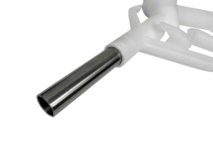 White Fuel Pump Gun – 3/4” Barb Inlet/Metal Outlet