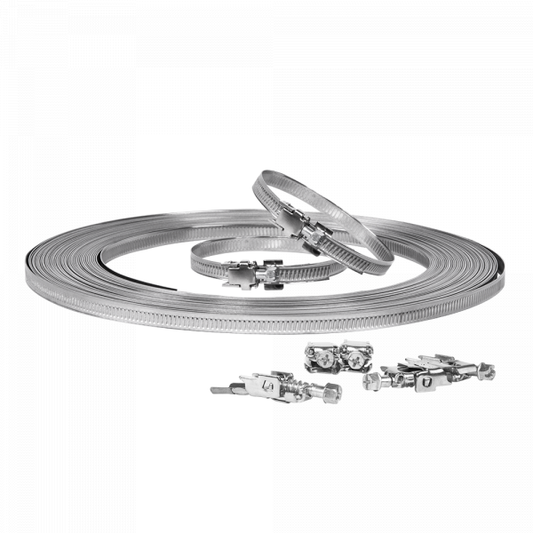 A2 PVC Hose Clip Tape with 50 Clips in Box