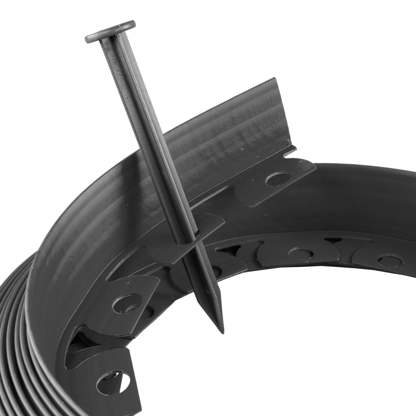 10m Easy Garden Edging Set – 100mm Black Lawn Border with Pegs