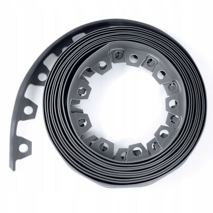 Easy-to-Install Lawn Border Kit, 40mm Grey, 10m Long with Fixing Pegs