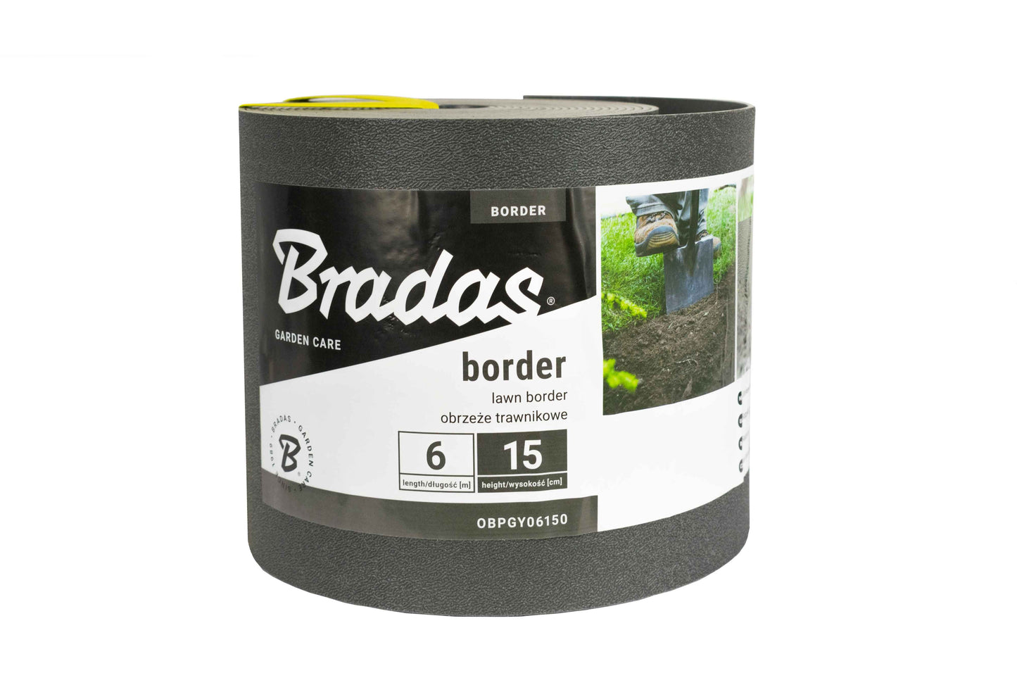 Heavy-Duty Grey Garden Lawn Edging 6m x 15cm