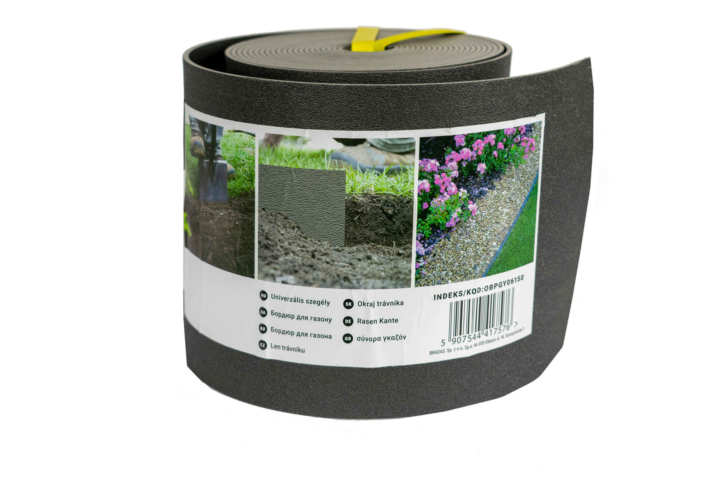 Heavy-Duty Grey Garden Lawn Edging 6m x 15cm