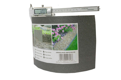Heavy-Duty Grey Garden Lawn Edging 6m x 15cm