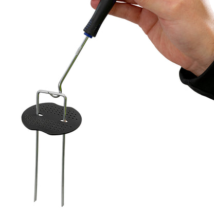 6”/150mm Blue Pegs for Weed Control Membranes with Buffer Washers