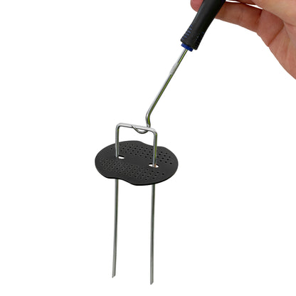 6”/150mm Red Pegs for Weed Control Membranes with Buffer Washers