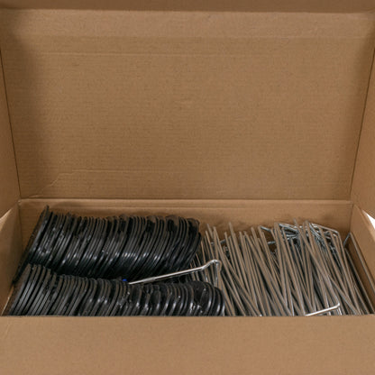 6”/150mm Blue Pegs for Weed Control Membranes with Buffer Washers