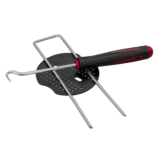 6”/150mm Red Pegs for Weed Control Membranes with Buffer Washers