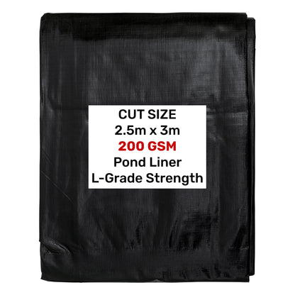L‑Grade Flexible Garden Pond Liner – 2.5m × 3m