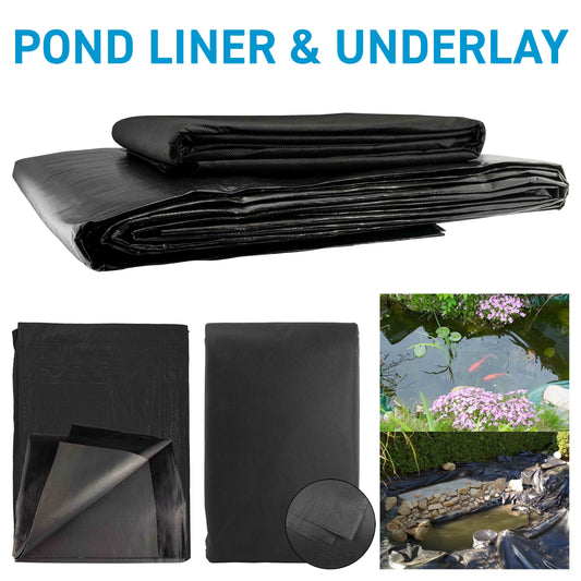 Black L-Grade Pond Liner Including Underlay