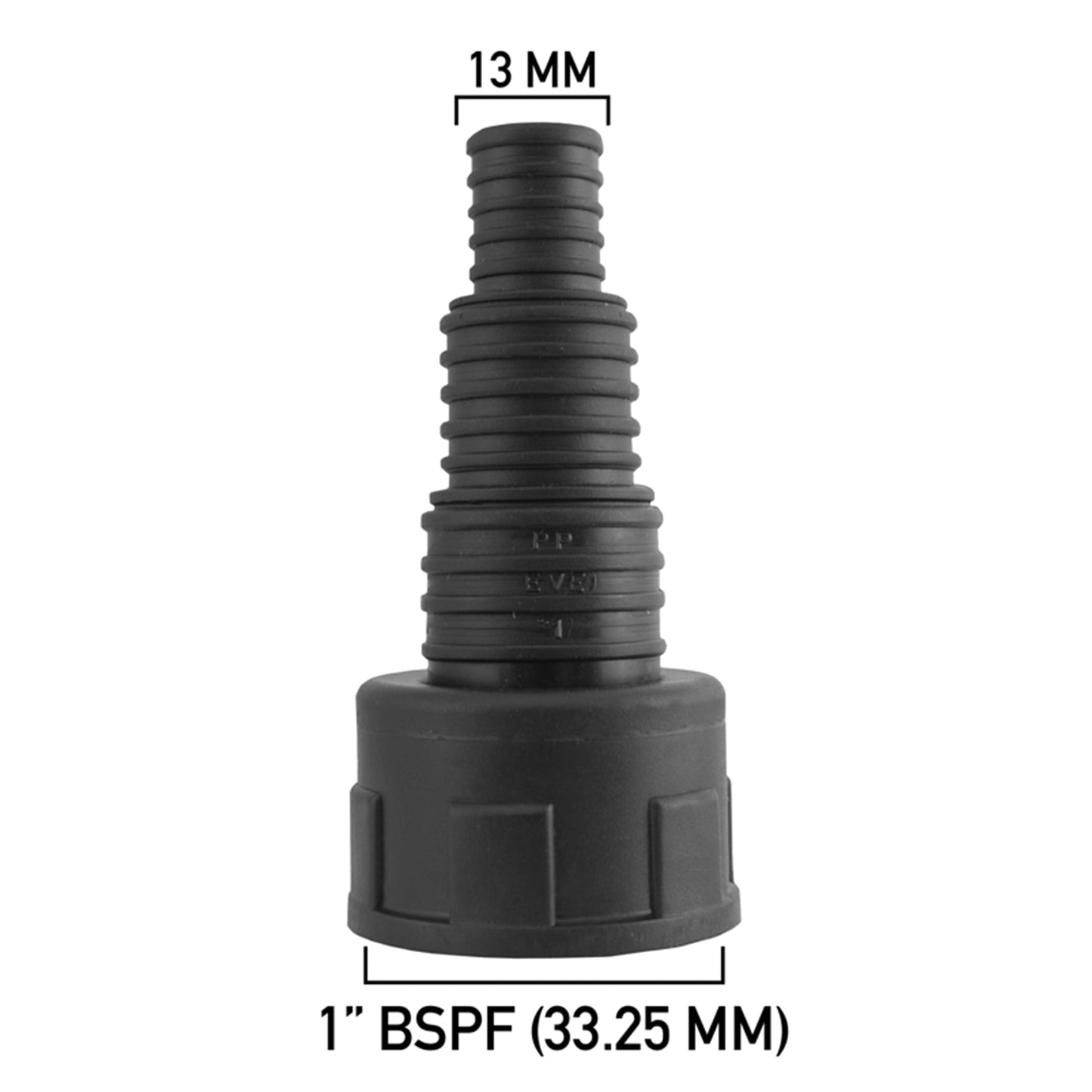 1″ BSP Female Pond Hose Adapter – Fits 13mm, 20mm & 25mm Pipe