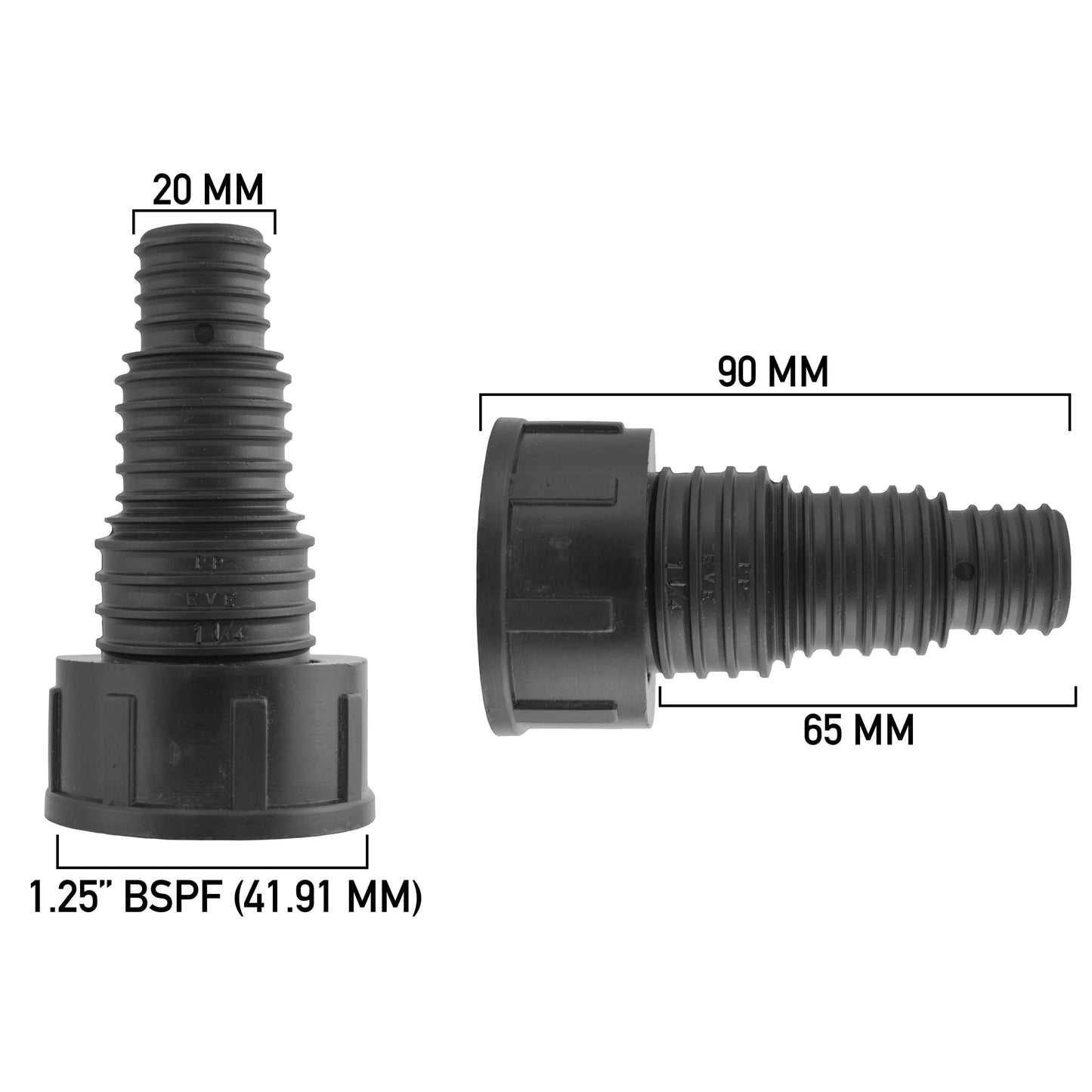 1.25″ BSP Female Pond Hose Adapter – Fits 20mm, 25mm & 32mm Pipe