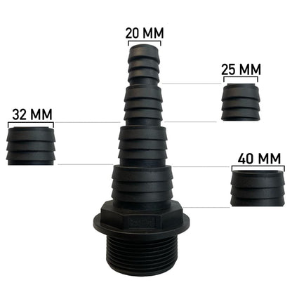 1.5" BSP Male Pond Adapter for 20/25/32/40mm Pipes