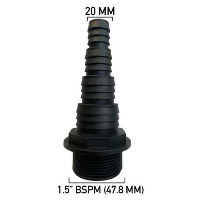 1.5" BSP Male Pond Adapter for 20/25/32/40mm Pipes