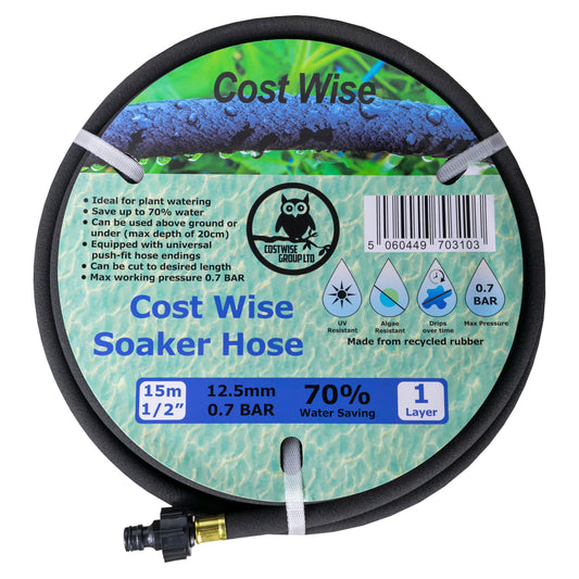 15m Porous Soaker Hose Pipe with Fittings – Cost Wise