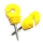 Yellow Ring Insulator FI5 5mm Screw In Electric Fence Wire Rope Holder for Wooden Fence Posts