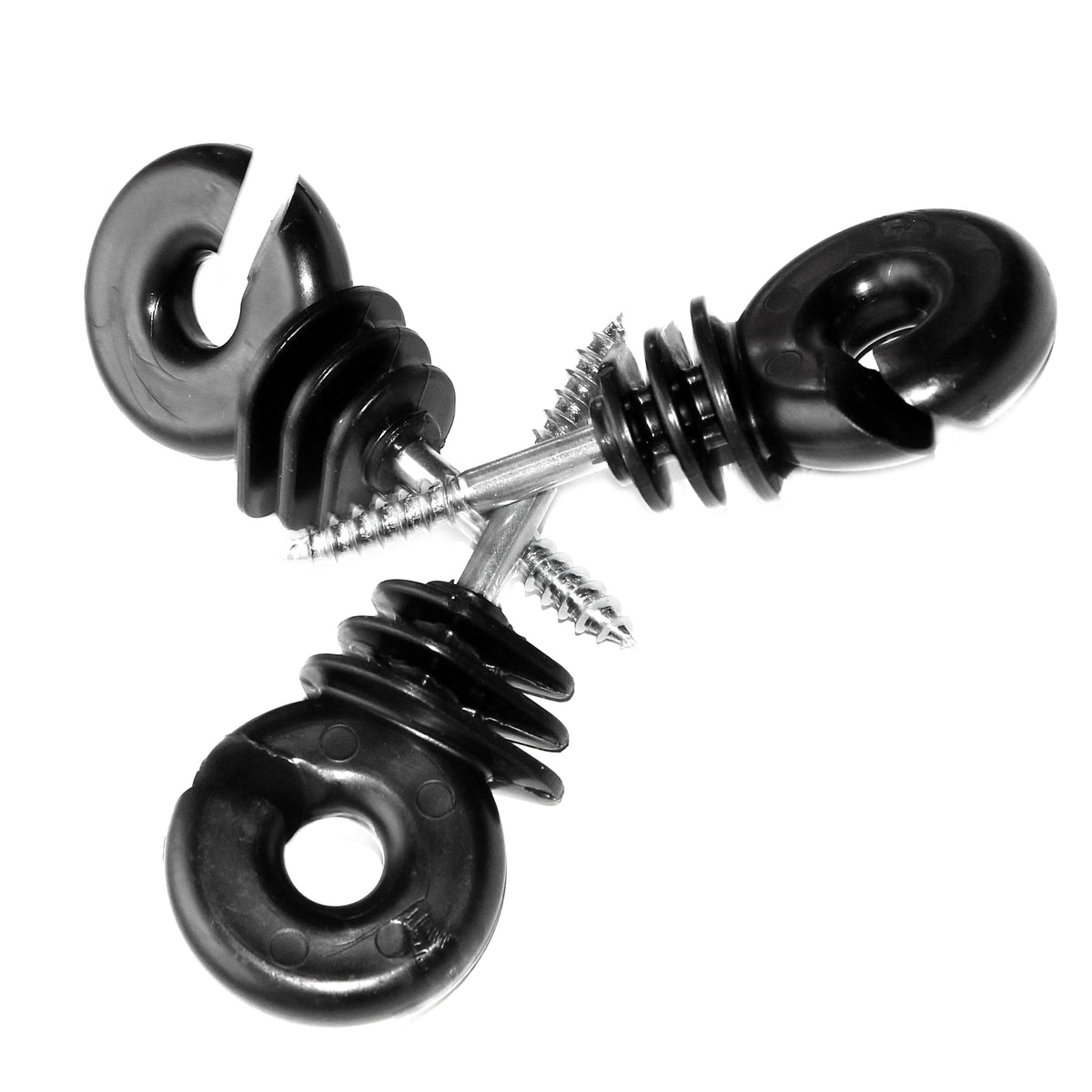Black Ring Insulator FI5 5mm Screw In Electric Fence Wire Rope Holder for Wooden Fence Posts