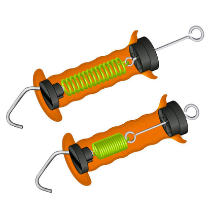 Electric Fence Gate Handle with Spring ORANGE Insulated Grip Farm Fencing G175