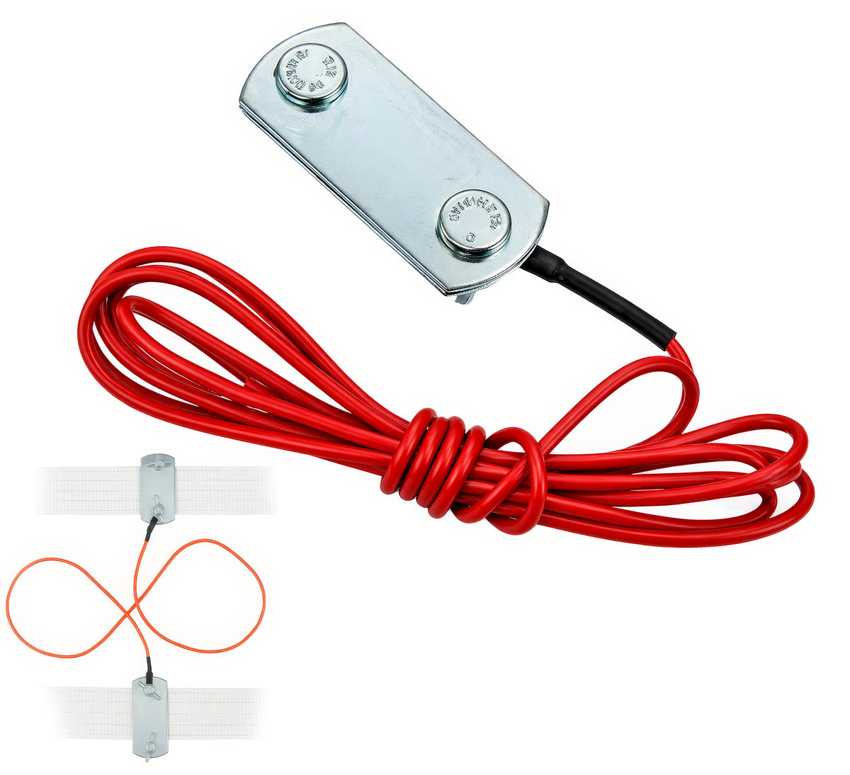 Electric Fence Connection Lead 145cm Tape Wire Polywire Energiser Connector