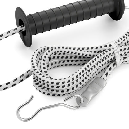 Horse Electric Fence Gate Kit 3.2m BLACK Handle Elastic Rope Paddock Fencing