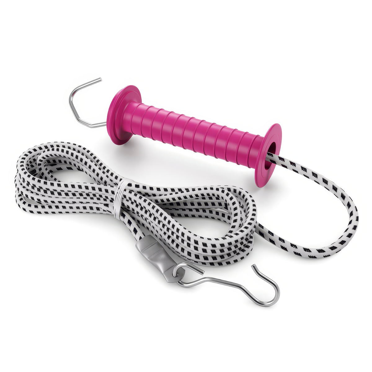 Horse Electric Fence Gate Kit 3.2m PINK Handle Elastic Rope Paddock Fencing