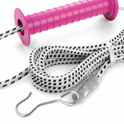 Horse Electric Fence Gate Kit 3.2m PINK Handle Elastic Rope Paddock Fencing