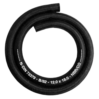 Heat-Resistant Rubber Hose Reinforced with Textile Braid – 12mm/18mm