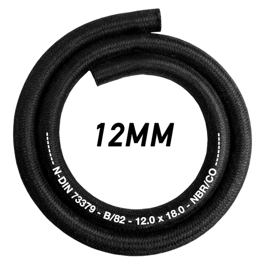 Heat-Resistant Rubber Hose Reinforced with Textile Braid – 12mm/18mm