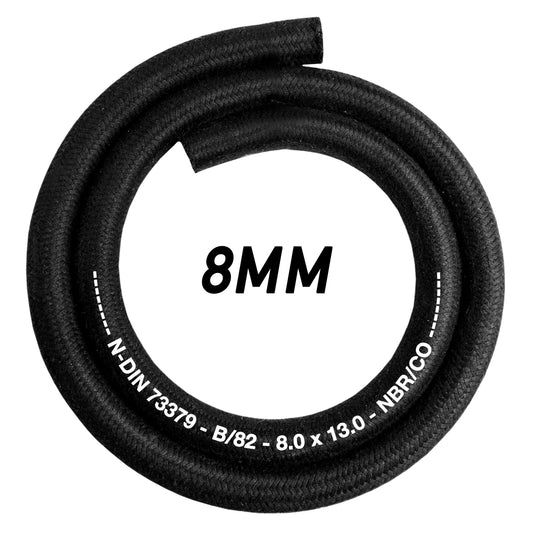Heat-Resistant Rubber Hose Reinforced with Textile Braid – 8mm/13mm