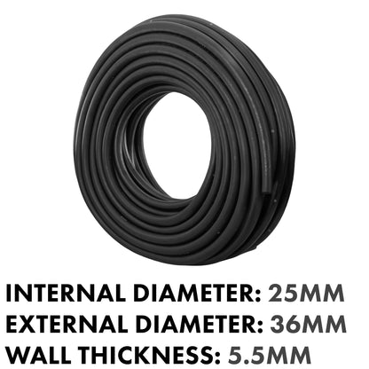 25 mm Braided Rubber Fuel & Oil Hose – SAE J30 R6 Compliant