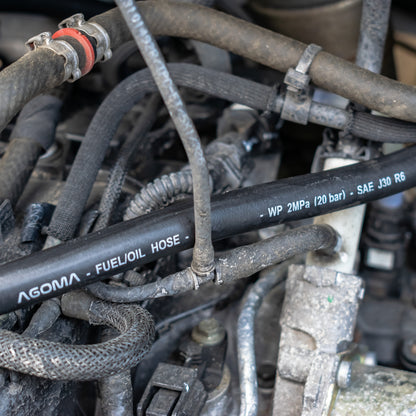 7 mm Braided Rubber Fuel & Oil Hose – SAE J30 R6 Compliant