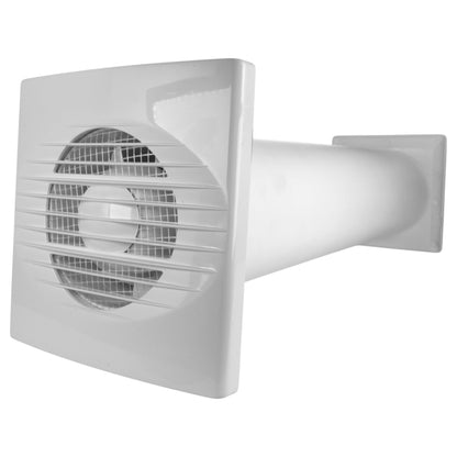 RICO Bathroom Fan Kit with Timer & Humidistat and White External Wall Vent