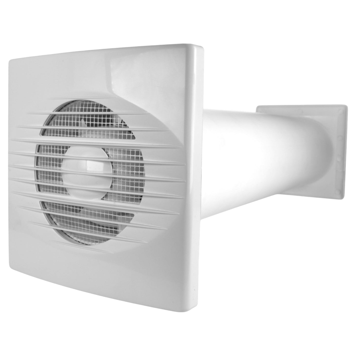 RICO Bathroom Extractor Fan Kit with Timer & Brown External Wall Vent