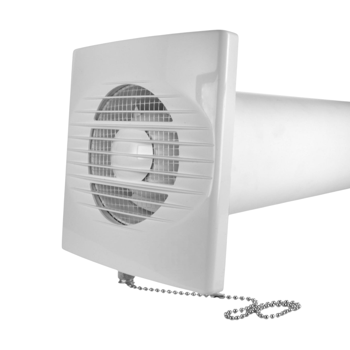 RICO Bathroom Extractor Fan Kit with Pull-Cord Switch and Brown External Wall Vent