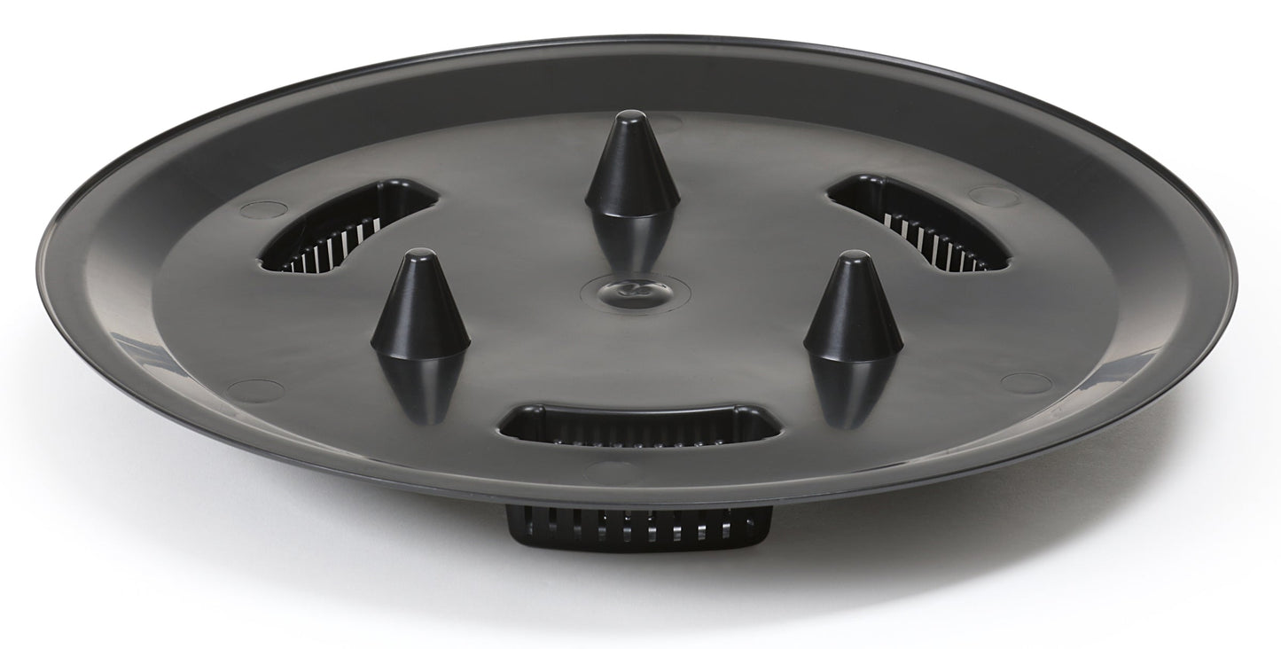 Roma 240mm White Bowl Plant Pot with Legs, Insert & Drain Hole with Plug