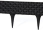 Black Plastic Palisade Lawn Border with Rattan Texture 2.4m