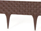 Brown Plastic Palisade Lawn Border with Rattan Texture 2.4m