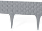Grey Plastic Palisade Lawn Border with Rattan Texture 2.4m