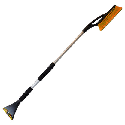 Orange Extendable Snow Brush with Ice Scraper