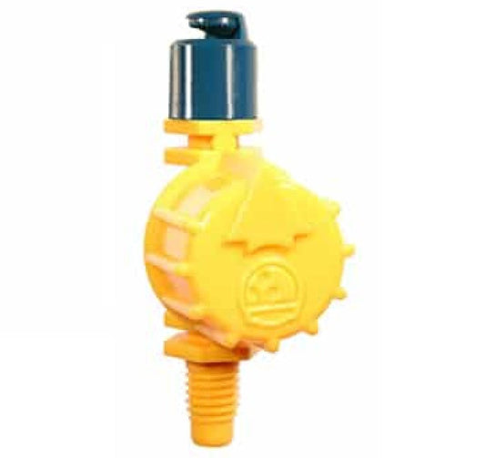 Antelco Vari-Jet™ 180° Adjustable Irrigation Nozzle – Blue Cap, Yellow Base